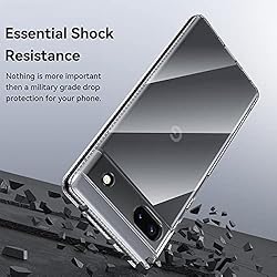 for Pixel 6A Clear case,Slim Thin Soft Skin