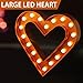 Bright Zeal 12 Inch Large Bronze LED Light Up Heart Marquee Heart with Lights and Timer - Lighted Heart Wall Decorations For Living Room - Outdoor Heart Light Up Sign Wedding Decorations For Tables