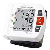FDA Certified Wrist Digital Blood Pressure Monitor With Accurate Readings 180 Memories for Two User With IHB and WHO Indicator Large Screen Display Portable Case for Home use