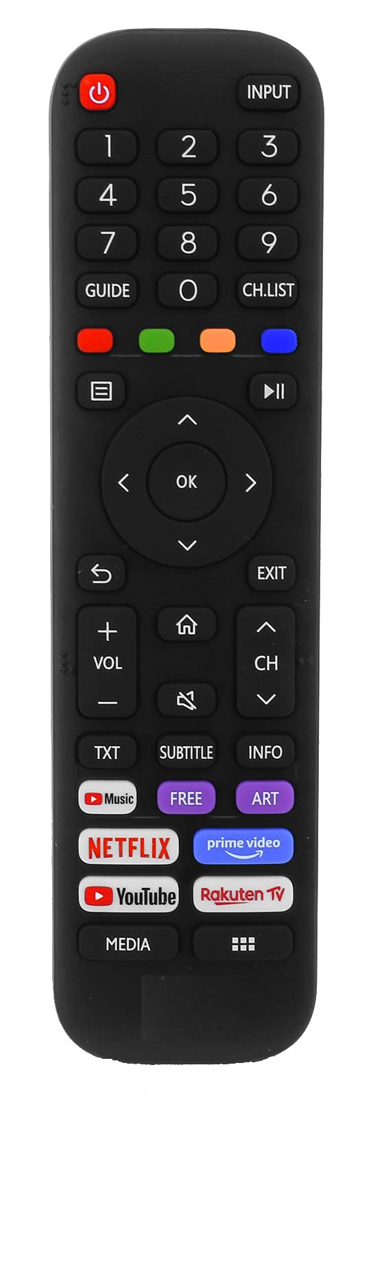 EN2G30H HT269780 remote control Compatible for Hisense VIDAA Smart LED TV Netflix, YouTube, Prime, Rakuten TV