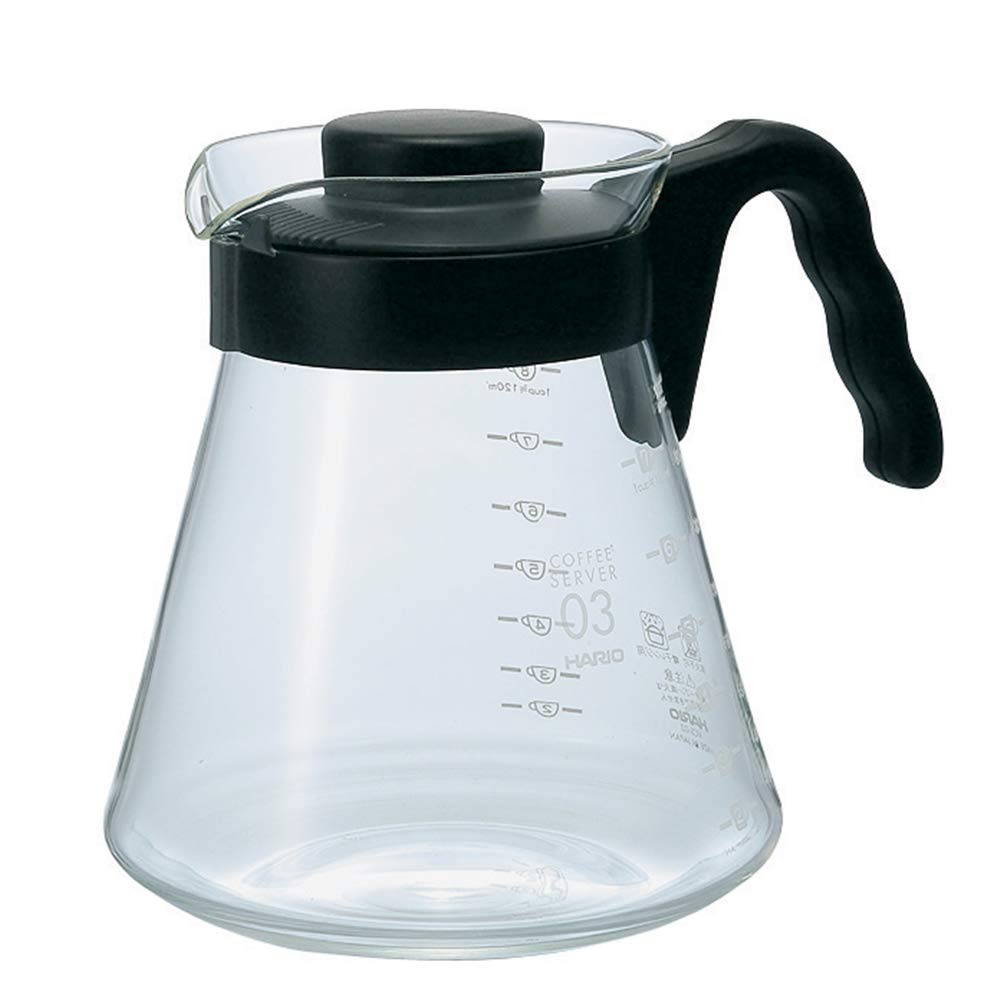 Hario V60 Glass Coffee Server, 1000ml, Black