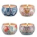 Leelife Scented Candles Gift Set, Jar Candles 100% Natural Soy Wax Aroma Candles Travel Tins for Men and Women, Aromatherapy, Weddings, Christmas Gift - Set of 4 (Lavender, Lilac, Orchid and Rose)