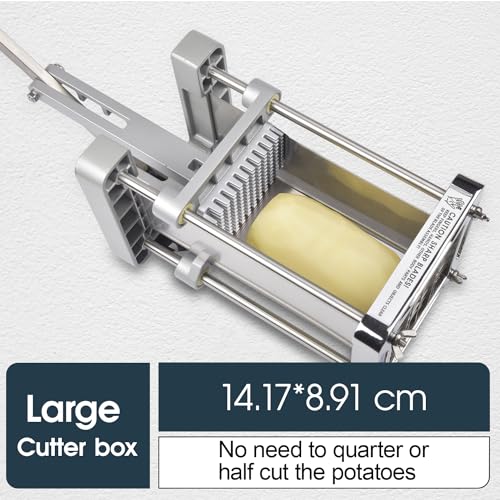 Sopito Professional French Fries Cutter Stainless Steel with Blades 12 x 12 mm and 6 x 6 mm, for Potatoes, Cucumbers, Carrots