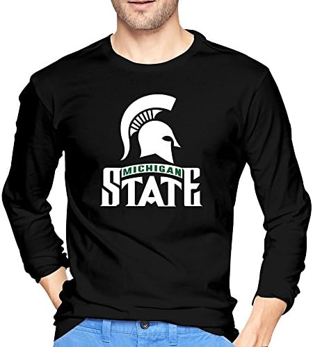 Men's Michigan State Spartans Original Logo T-Shirts Black Small