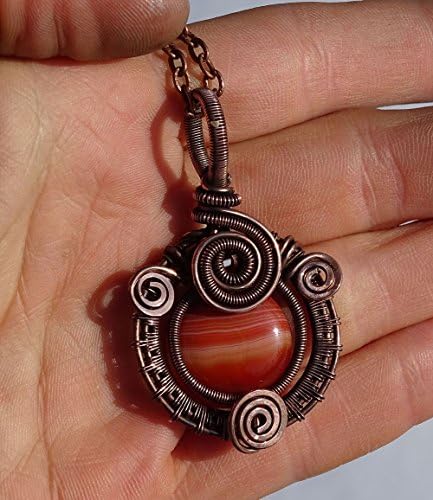 CARNELIAN HEALING pendant / Wire Wrapped pendant / wire wrapped jewelry / Healing Pendant / Boho / Bohemian jewelry / Steampunk / Gift for Her