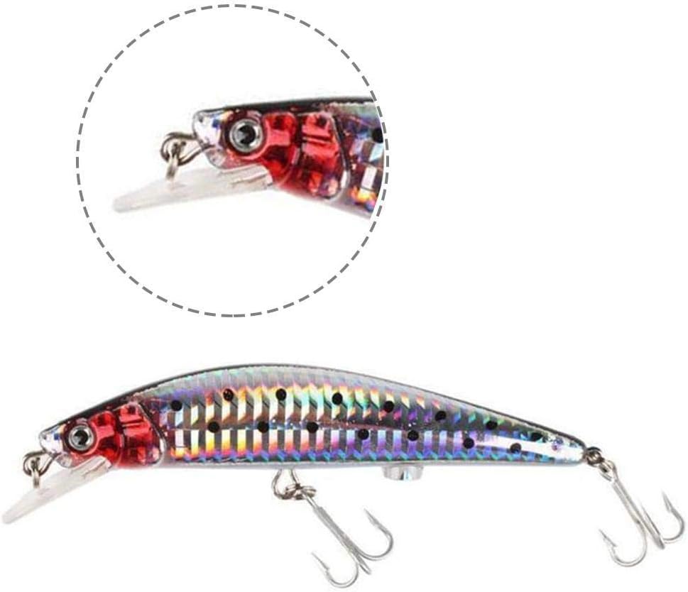 sthtserj USB Rechargeable LED Twitching Fish Lure Electric Bait Vibrate Lure Crank Baits Fishing Tackle