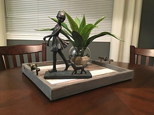 Wood serving tray, wood decorative tray, rustic tray, unique wood tray, barnwood tray, pallet tray, handmade wood tray, tray with handles