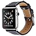OULUOQI Leather Bands Compatible with Apple Watch 42mm 44mm with Soft Protective Case, Classic Business Genuine Leather Bands for iWatch Strap Series 4/3/2/1