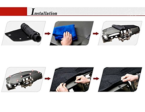 FLY5D Dashboard Cover Dash Cover Mat Pad DashMat for Volkswagen Passat B5 1996-2005 (Volkswagen Passat B5 1996-2005, Black)