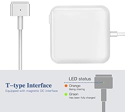 Mac Book Air Charger, Replacement 45W T-Tip AC