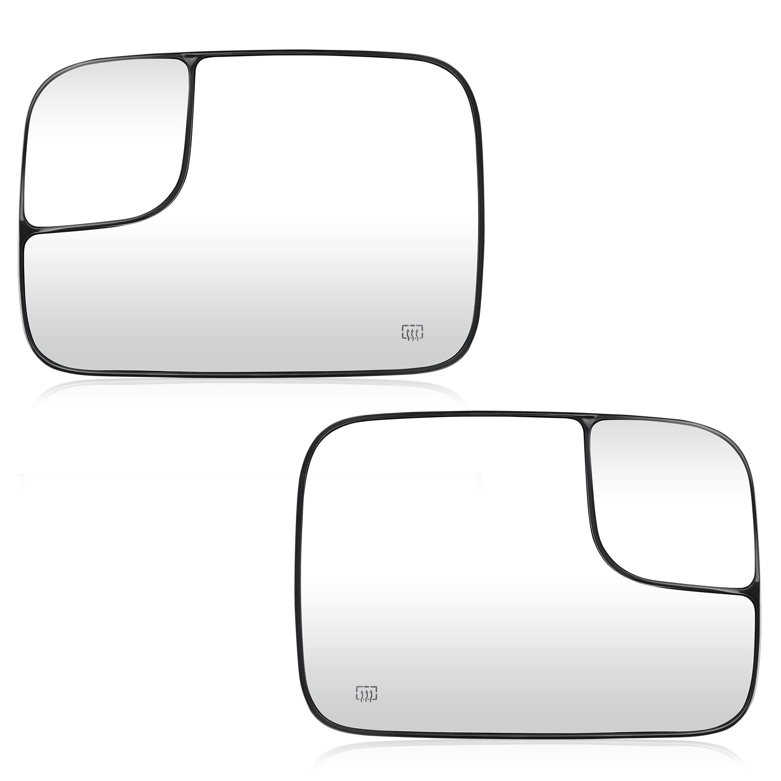 Photo 1 of Driver and Passenger Side View Heated Mirror Glass Fits for Dodge Ram 1500 2500 3500 2005-2009, Replaces 5161011AA, 5161010AA