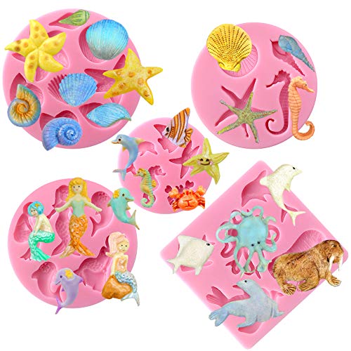 Musykrafties Sea Creature Summer Beach Fondant Silicone Mould For