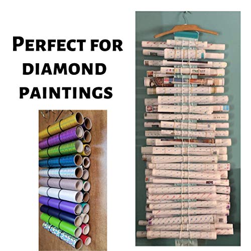 Vinyl Roll Holder, Diamond Painting, 50 Roll Capacity, 25 on Each Side, Burgundy by The Roll Keeper