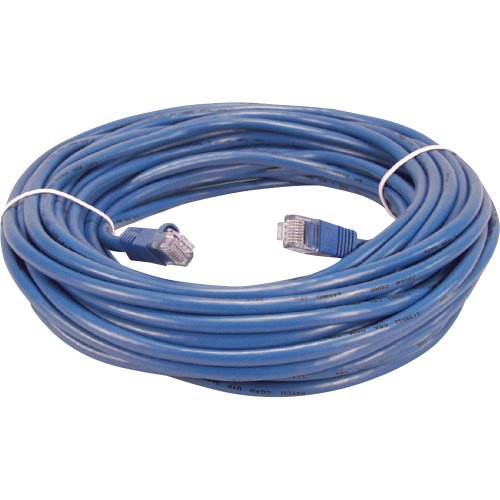 QVS CC715-100BL 100 ft. CAT6 Gigabit Flexible Molded Blue Patch Cord