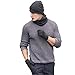 JOYEBUY Men 3 PCS Knitted Set Winter Warm Knit Hat + Scarf + Touch Screen Gloves (Black)
