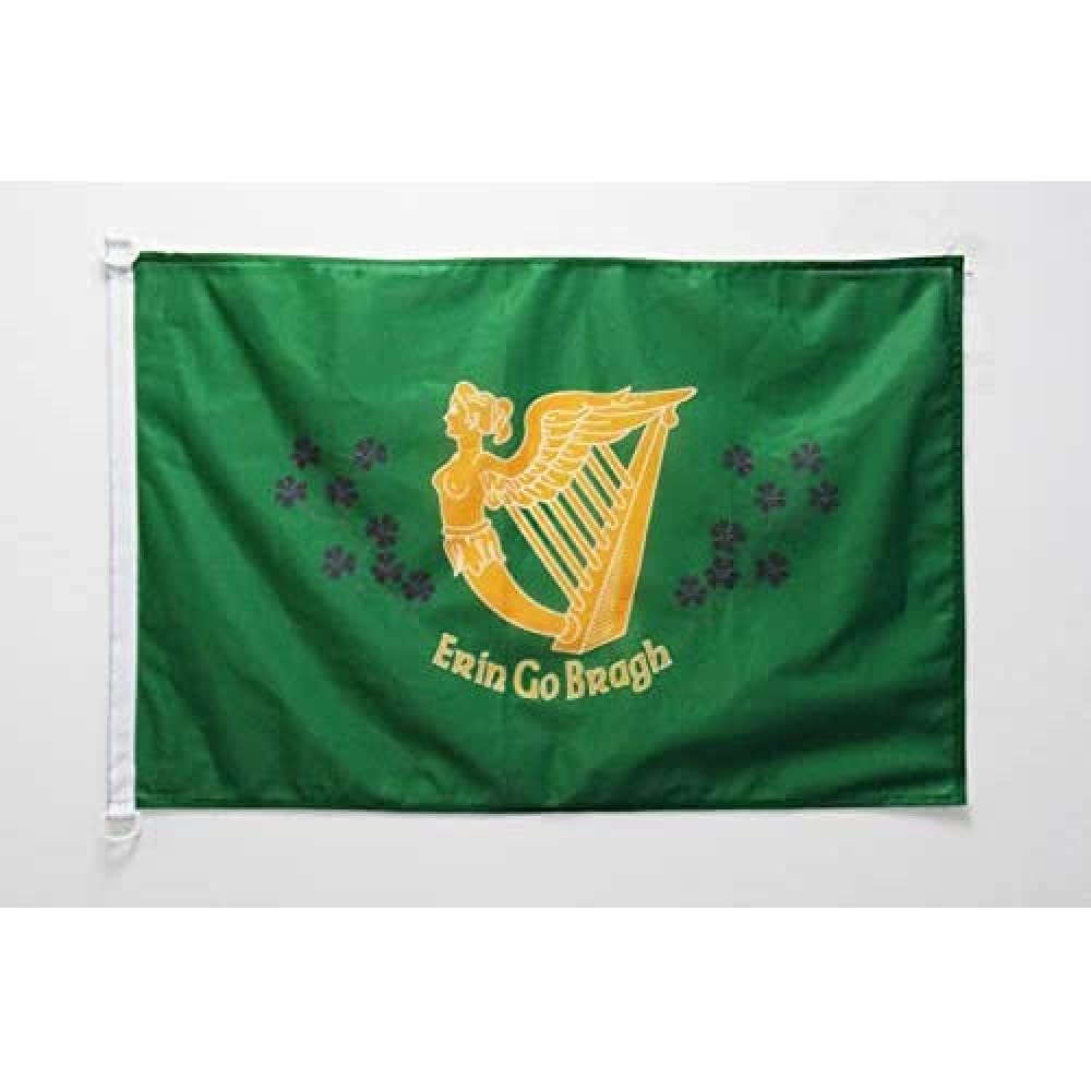 AZ FLAG - Ireland Erin Go Bragh Flag - 2x3 Ft - For Outdoor - Irish Erin go Braugh Banner Knitted Polyester with Two Plastic Rings - Fade Resistant - Vivid Colors - 2' x 3' Feet - 90x60 Cm