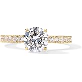 PAVOI 14K Gold Plated Engagement Rings for Women, CZ Promise Wedding Band | 1.50CT - 3CT Cushion Cut, Round, Oval Cubic Zirconia Engagement Rings
