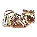 DREAM PAIRS Women's Summer Trendy Print Gladiator Flat Sandals