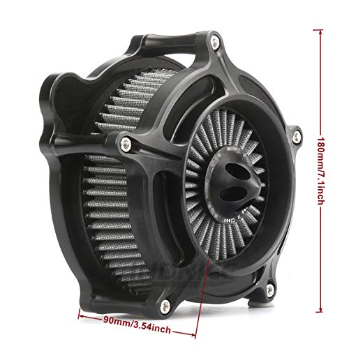 Black Turbine Air filter air intake air Cleaner filter For Harley Touring street Glide 08-16 - Thumbnail 2