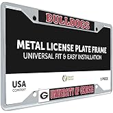 Desert Cactus University of Georgia Bulldogs UGA Dawgs Car Accessories Metal License Plate Frame and Tag Holder for Front or Rear of Car (Mascot)