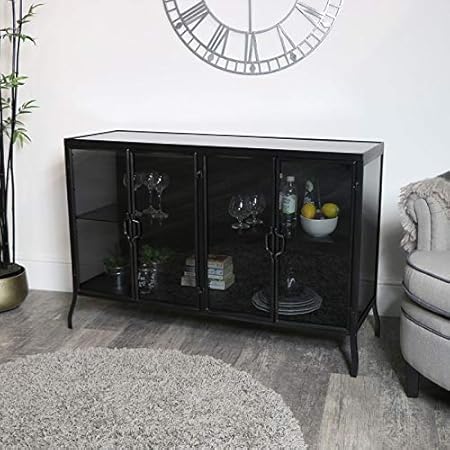 Dovetail Verani Display Cabinet Gun Metal Antique Glass Iron 4 Transitional Storage Cabinets By Euroluxhome