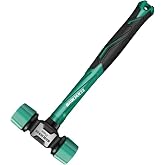 BUSKPOK Rubber Mallet Double-Faced Flooring Hammer for Camping Woodworking Tile Installation and Automotive Repairs (27mm)