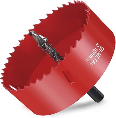 flintronic Bi-Metal Hole Saw 100mm Cutter for Wood Metal Plastic
