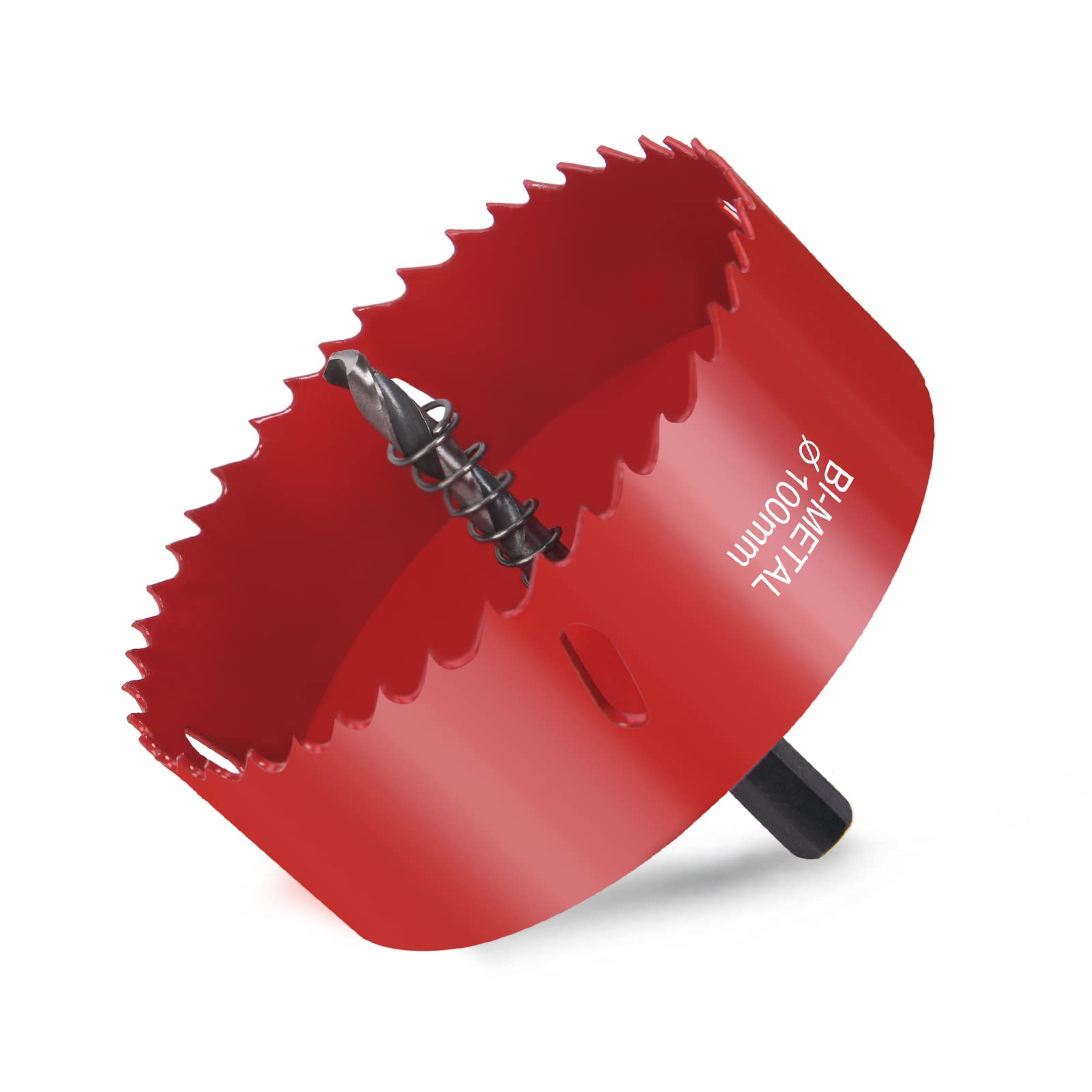 flintronic Bi-Metal Hole Saw, 100mm Hole Saw Cutter for Drilling Soft Metal, Wood, PVC Board and Plastic for Cutting Circular Holes