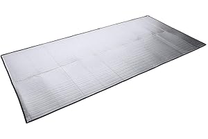 FILFEEL Aluminum Foil EVA Sleeping Mattress Mat Pad for Outdoor Camping Hiking Travel Picnic Silver(59.1 x 78.8inch)