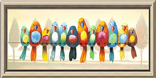 Kuwoolf Colorful Birds Bedside Cube Square 5D Diamond Painting Full Diamond Embroidery Stitch Bedroom Cartoon Animals Big Size