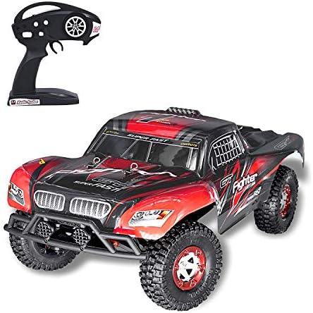 Short Course Truck, Keliwow 1:12 Scale 4WD 25 MPH High Speed Off-Road RC Car Remote Control Vehicles RTR (01-Brushed-Red)
