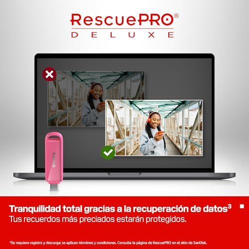 Unidade de telemóvel com USB Tipo-C 512 GB (para smartphones, tablets e computadores, velocidades de 150 MB/s, fazer backups automáticos, recuperação de dados) - Starfish Pink