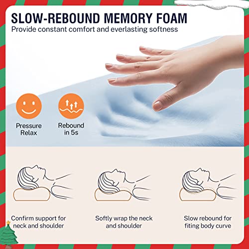 Misiki Cervical Pillow for Neck Pain Firm Memory Foam Pillows