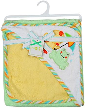 Hooded Animal modeling Baby Bathrobe Cartoon Baby Towel set (Yellow)