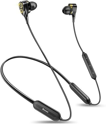 Amazon Co Jp 高音質 Bluetooth 5 0 Hokonui Bluetooth イヤホン スポーツ Hi Fi 高音質 ワイヤレスイヤホン 16時間連続再生 マグネット搭載 マイク内蔵 ランニング用 デュアルドライバーイヤホン Ipx5防水 ネックバンド型 ノイズキャンセリング 自動ペアリング