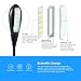 Ledgle LED Book Light Rechargable 5 LEDs Clip-on Reading Light, Travel Light, Task Lighting, 375lux, 2-Level Brightness, AC Adapter and USB Cord Included, Daylight White