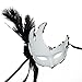Masquerade Mask Halloween Ball Mask Christmas Costume Party Mask With Feather