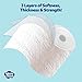 White Cloud Strong & Soft 2 Ply Toilet Paper, 48 Mega Rolls (Pack of 4 with 12 Rolls Each), 308 Sheets (Pack of 12)