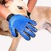 Pet Dog Deshedding Brush Massage Tools Gloves，Cat Grooming Glove Hair Removal Shedding Puppy Hair Remover Mitt for Horses,Rabbits Long and Short Fur -1 Pair