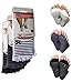 YogaAddict Toeless Socks Yoga, Pilates, Dance, Barre, Half Toe with Grips, Anti Non Slip Skid, size S/M, 1 & 3 Pairs