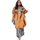 HD Stylish Mini Boubou Skirt Suit Sets for Woman 2 Pieces Dress