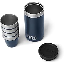 新品 YETI SHOT GLASSES 4個セット カモフラージュ 迷彩 YETI Shot Glasses with Carrying Case, Set of 4, Navy
