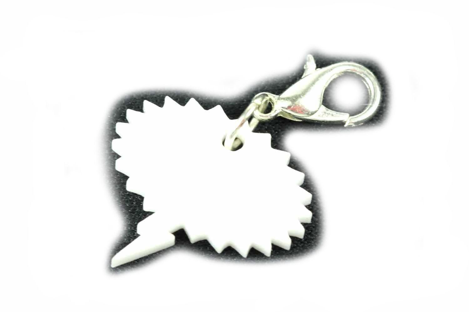 Miniblings Balloon Speech Bubble Charm Pendant Cartoon Comic Acrylic Flash