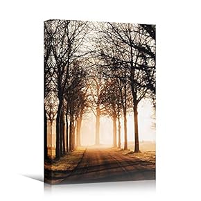 signwin Canvas Wall Art Autumn Dramatic Forest Landscape...