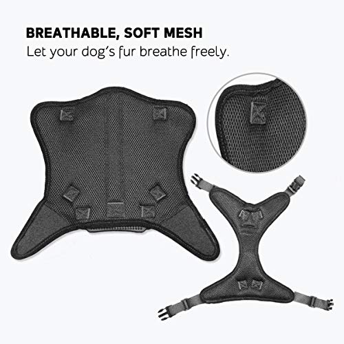 EJG Tactical Dog Harness Vest, with Velcro Area, No Pulling Design, Comfy Mesh Padding, Service Dog, Military Training, Hunting, for Medium & Large Dogs(Black M)