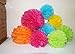 SOOKOO 15 PCS Tissue Paper Pom Poms in 14 Inch, 12 Inch, 10 Inch Assorted Rainbow Colors Paper Flowers Balls for Birthday Wedding Christmas Party and Festival Decorations