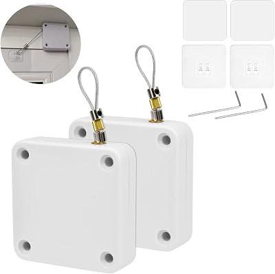 DODUOS 2Pcs Automatic Door Closer White Punch-Free Sensor Door Closers ZTH-A370