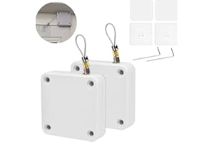 TIMESETL 2 Pack Automatic Sliding Door Closer, Multifunctional Self Adshive Automatic Sensor Door Closers Sliding Screen Door