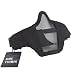 OneTigris 6" Foldable Half Face Mesh Mask Military Style Comfortable Adjustable Tactical Lower Face Protective Mask (Black) primary