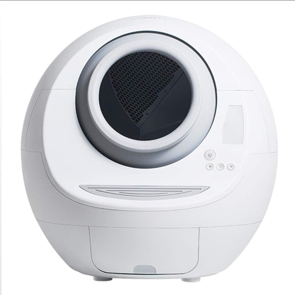 CWCSDK Pet Toilet Garbage Robot Silent Deodorant Smart Cat Litter Self-Cleaning Cabin, Fully Enclosed Automatic Deodorant Toilet Night Light